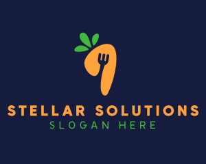 Fork Carrot Restaurant logo design