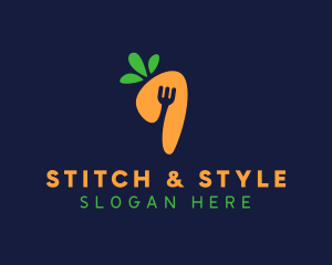 Fork Carrot Restaurant logo design