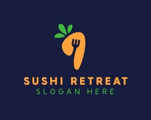 Fork Carrot Restaurant logo design