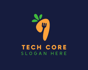 Fork Carrot Restaurant logo design