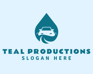 Teal Droplet Car logo