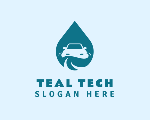 Teal Droplet Car logo