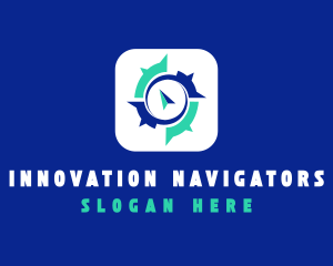 Compass Navigation App logo design