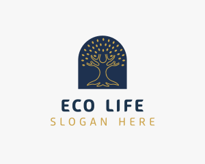 Oak Tree Forestry Nature logo design