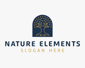 Oak Tree Forestry Nature logo design