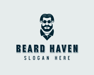 Beard Grooming Barbershop logo design