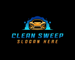 Bubble Car Cleaning logo design