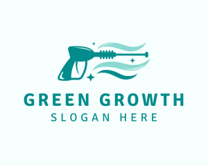 Green Pressure Washing logo design