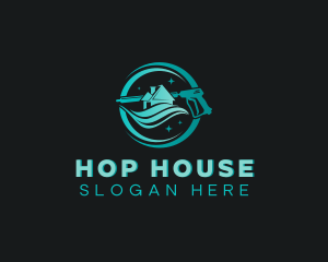 Clean House Pressure Washer logo design