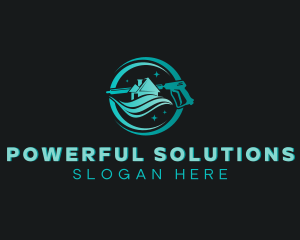 Clean House Pressure Washer logo design