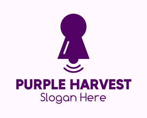 Purple Keyhole Notification  logo design