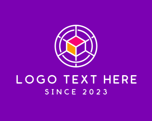 Digital Tech 3D Cube  logo design