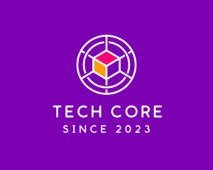 Digital Tech Cube  logo design