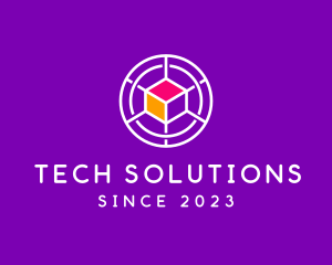 Digital Tech Cube  logo design