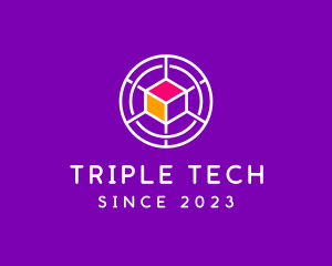 Digital Tech Cube  logo design