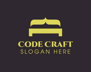 Coder Bracket Bed logo design