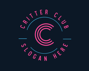 Neon Night Club Bar logo design