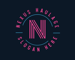 Neon Night Club Bar logo design