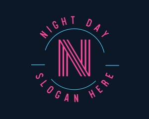 Neon Night Club Bar logo design