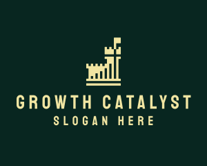 Castle Bar Graph logo design