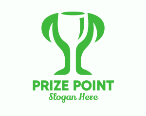 Negative Space Trophy Plant  logo