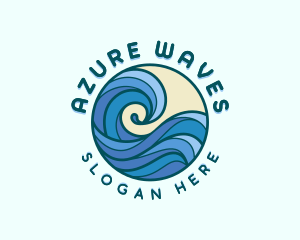 Coastal Ocean Waves logo design