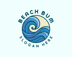 Coastal Ocean Waves logo design