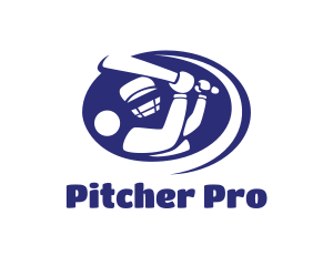 Blue Baseball Batter logo