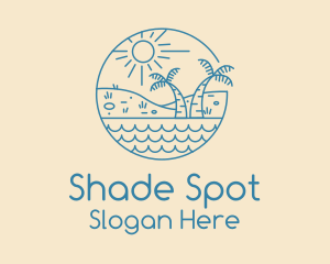 Blue Sunny Beach  logo design