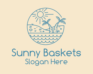 Blue Sunny Beach  logo design