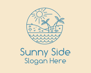 Blue Sunny Beach  logo design