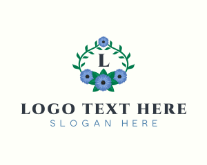 Flower Wreath Botanical logo