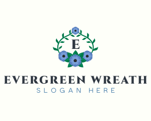 Flower Wreath Botanical logo design