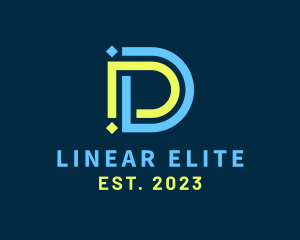 Linear Diamond Letter D logo