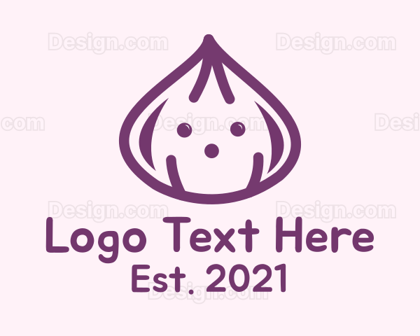 Cute Purple Onion Logo