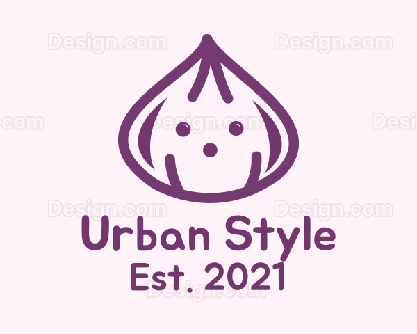 Cute Purple Onion Logo