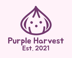 Cute Purple Onion logo design