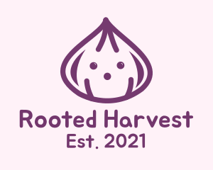 Cute Purple Onion logo design