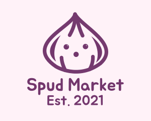 Cute Purple Onion logo design