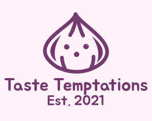 Cute Purple Onion logo design