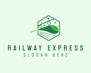 Eco Friendly Train Railway logo design