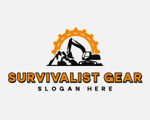 Heavy Equipment Mining logo design