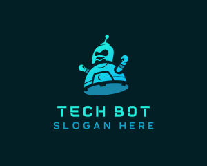 Digital Tech Robot logo design