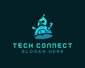 Digital Tech Robot logo design