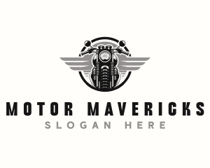 Biker Motorcycle Rider logo design