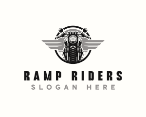 Biker Motorcycle Rider logo design