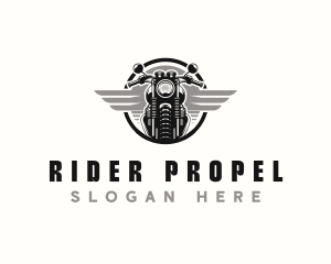 Biker Motorcycle Rider logo