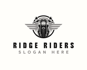 Biker Motorcycle Rider logo design