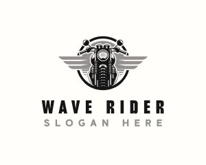 Biker Motorcycle Rider logo design