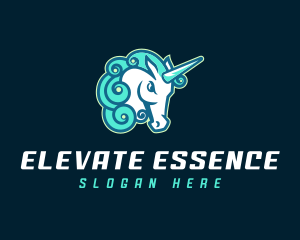 Gamer Unicorn Horse Logo